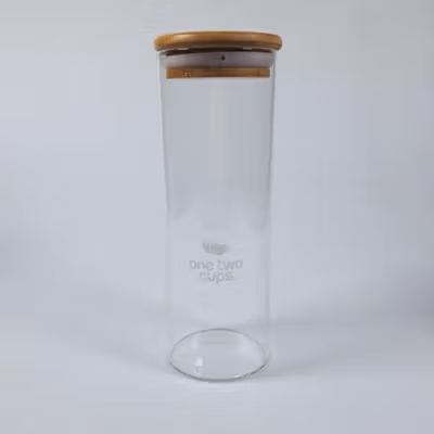 One Two Cups Toples Kaca Penyimpanan Makanan Kedap Udara Storage Jar 500ml - GH1270 - Transparent — gambar 2