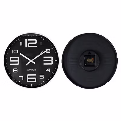TaffHOME Jam Dinding Bulat Quartz Creative Design Modern 29cm - H6588 - Black — gambar 2