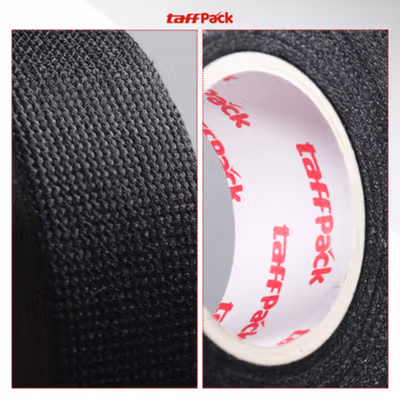 TaffPACK Lakban Kain Adhesive Cloth Tape Heat Resistant 15M 25mm - TF11 - Black — gambar 2