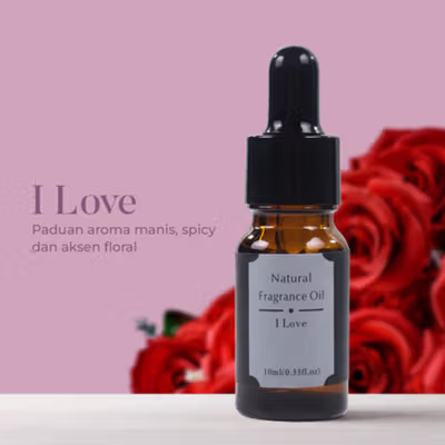 Eighteen Pure Essential Fragrance Oil Minyak Aromatherapy 10ml I Love - RHJY - No Color — gambar 2