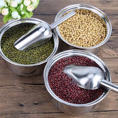 CANAMEK Sekop Es Measure Scoop Sweet Candy Buffet Food Stainless Steel XXL - CAN02 - Silver — gambar 2