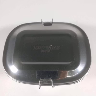 TaffHOME Kotak Makan Lunch Box Stainless Steel Double Layer 950ml - TR-95 - Silver — gambar 2