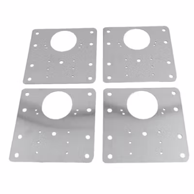 TaffHOME Plat Engsel Sendok Perbaikan Kabinet Hinge Repair Plate 4 PCS - Q410 - Silver — gambar 2