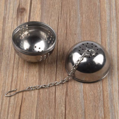 WINFRED Saringan Teh Bumbu Rempah Stainless Steel Reusable Filter - WF4 - Silver — gambar 2