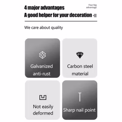 ISFRIDAY Paku Dua Arah Kepala Ganda Skirting Seamless Nail 100 PCS - FR01 - Silver — gambar 2