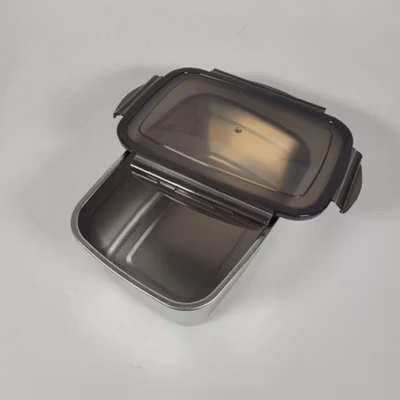TaffHOME Kotak Makan Anti Tumpah Reguler Lunch Box Stainless Steel 304 1500ml - Slyz52 - Black — gambar 2