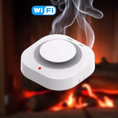 XIMIJI Smoke Detector Alat Pendeteksi Asap Kebakaran Tuya App 85dB Wi-Fi - PG-S11 - White — gambar 2