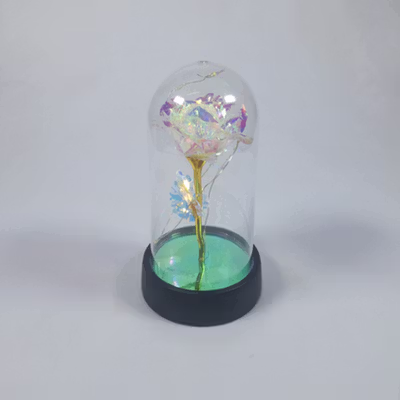 BOFEI Lampu Meja Hias LED Mawar Beauty and The Beast Warm White - BF01 - Golden — gambar 2