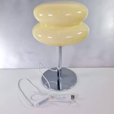 LAMTA Lampu Meja Hias LED Macaron Glass USB 3 Color 3000-6000K 12W - Yellow — gambar 2
