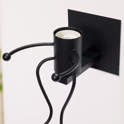 STDJ Lampu Hias Dinding Indoor Modern E27 Warm White 4000K 7W Sitting Person - S165 - Black — gambar 2
