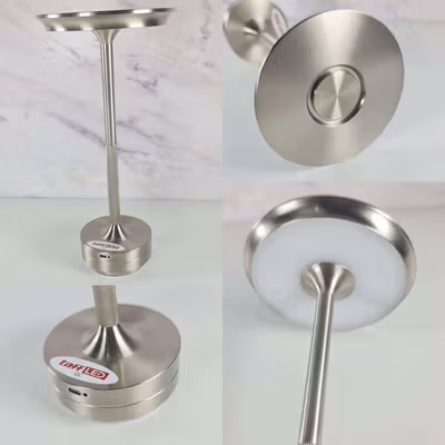 TaffLED Lampu Meja Hias Desk Lamp Restaurant Bar USB 3in1 Color - TW54 - Silver — gambar 2