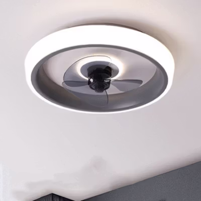 TaffLED Lampu Plafon LED Kipas Angin 75W 50cm Dimmable 3in1 Color - HY1 - Gray — gambar 2