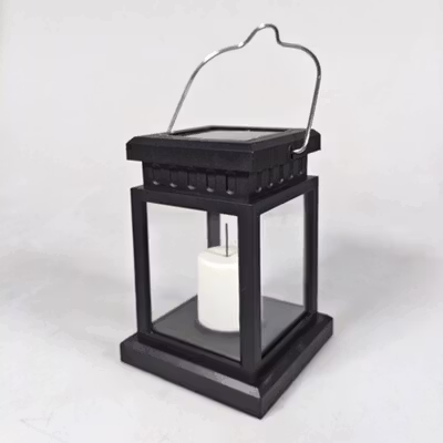 TaffLED Lampu Taman Hias Lentera Solar Power Waterproof Warm White - EM301 - Black — gambar 2