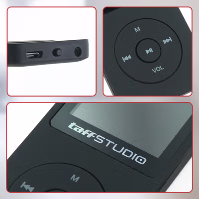 TaffSTUDIO MP3 Digital Audio Player 1.8 Inch - ZY418 - Black — gambar 2