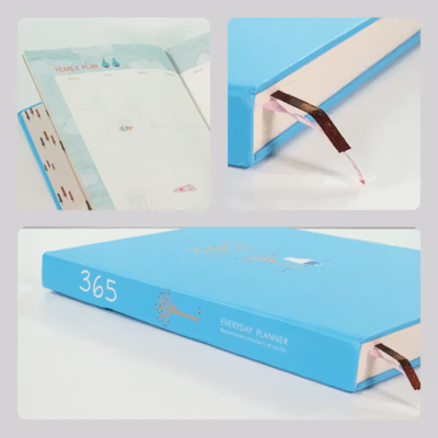 DingDongTu Buku Diary 365 Hari Daily Journal Hard Cover 128 Lembar - DDT-4083 - Sky Blue — gambar 2
