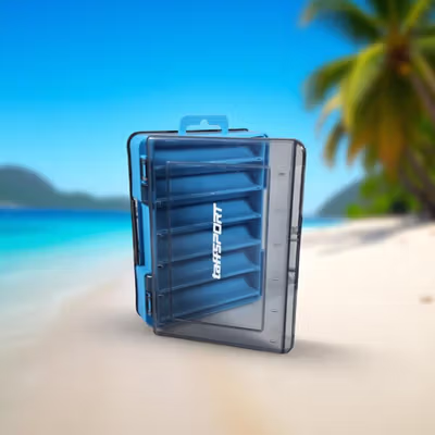 TaffSPORT Kotak Perkakas Pancing Kail Umpan Dua Sisi Tackle Box 12Grid - YR-12 - Blue — gambar 2