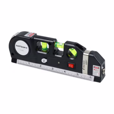 Taffware LEVELPRO3 Penggaris Laser 250cm dengan Waterpass - TL243 - Black — gambar 2