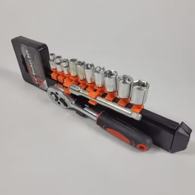 Taffware Set Kunci Shock Ratchet Wrench 1/4 Handle Drive CR-V 12 PCS - No Color — gambar 2