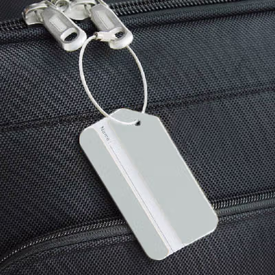 HEBA Tag Koper Gantungan Penanda Tas Aluminium - 608 - Silver — gambar 2