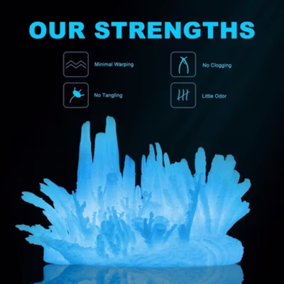 ERYONE Filament PLA Luminous Printer 3D Glow in The Dark 1.75mm 200g - F005 - Blue — gambar 2