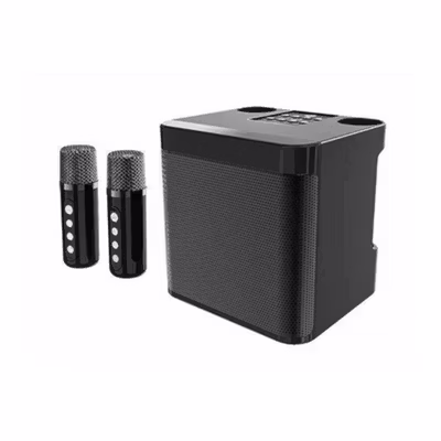 BAFOVY Speaker Bluetooth Portable Karaoke AUX with 2 Microphone 10W - WJ-A826/YS-203 - Black — gambar 2