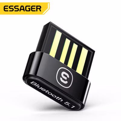 ESSAGER Bluetooth Receiver Adapter 5.1 USB Dongle Low Latency - EBTMQ-XK01 - Black — gambar 2