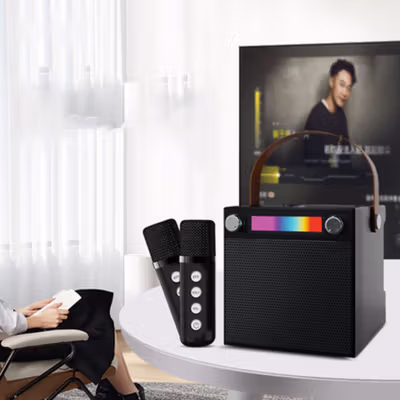 MUWIND Speaker Bluetooth Portable Karaoke with Wireless Microphone - WJ-A837 - Black — gambar 2