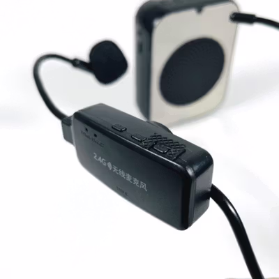 SOAIY Speaker Pinggang Microphone Bluetooth LED Amplifier Wireless - H6 - Black — gambar 2
