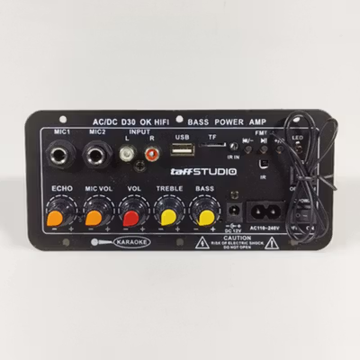 TaffSTUDIO Amplifier Board Audio Bluetooth USB Subwoofer DC 12V - D30 - Black — gambar 2