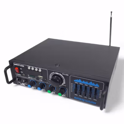 TaffSTUDIO Audio Amplifier Bluetooth LED Display HiFi USB 160W - AV-016BT - Black — gambar 2