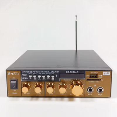 TELI Audio Amplifier Bluetooth Record Loop Playback 12V/220V - BT-158A-A - Brown — gambar 2