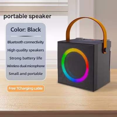 Vocay Speaker Bluetooth Portable Karaoke with Wireless Microphone - WJ-A836 - Black — gambar 2