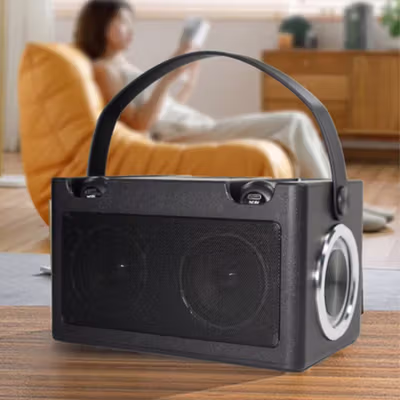 Yism Speaker Bluetooth Portable Karaoke with Wireless Microphone - WJ-A830 - Black — gambar 2