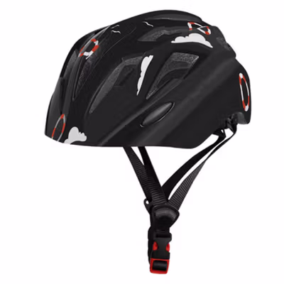 BIKEBOY Helm Sepeda Scooter Anak Tail Light Bicycle Helmet 14 Air Vent - K10 - Black — gambar 2