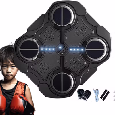 ELBOKERO Mesin Latihan Tinju Music Bluetooth Boxing Training Wall - EL04 - Black — gambar 2
