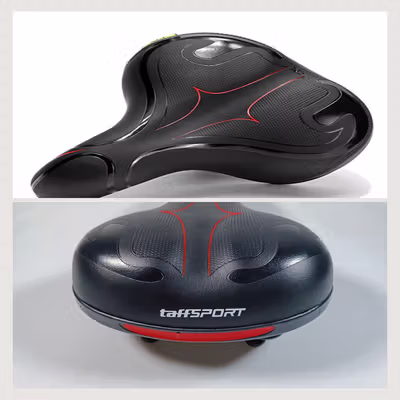 TaffSPORT Jok Sadel Sepeda Bike Saddle Spring Shock Waterproof - ZF40 - Black — gambar 2