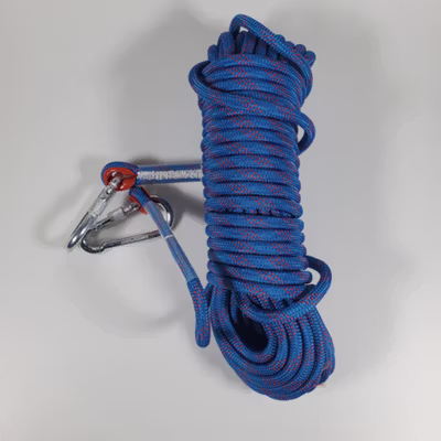 TaffSPORT Tali Paracord Panjat Tebing Climbing Rope Steel Buckle 10mm Panjang 30M - 24KN - Blue — gambar 2