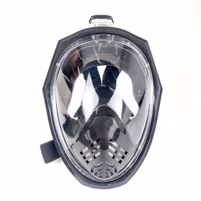 Taffware Kacamata Full Face Selam Scuba Diving Snorkeling - M2077G - Black — gambar 2