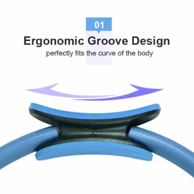 YIWU Magic Ring Resistance Pilates Circle Yoga Fitness 38cm - YW219 - Blue — gambar 2