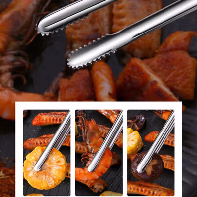GUFA Penjepit Makanan Gorengan Food Tong Stainless Steel 30.5cm - GF03 - Silver — gambar 2