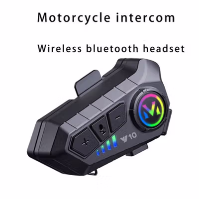 Kebidumei Headset Helm Bluetooth Music HiFi IPX6 1000mAh - Y10 - Black — gambar 2