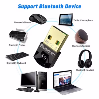 ESSAGER USB Dongle Bluetooth 5.0 Adaptor Wireless Transmitter - EBT50-MN01 - Black — gambar 2