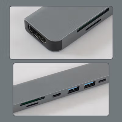 IPHub USB Type-C Hub Adaptor HDMI USB 3.0 USB Type C - YG-2121 - Gray — gambar 2