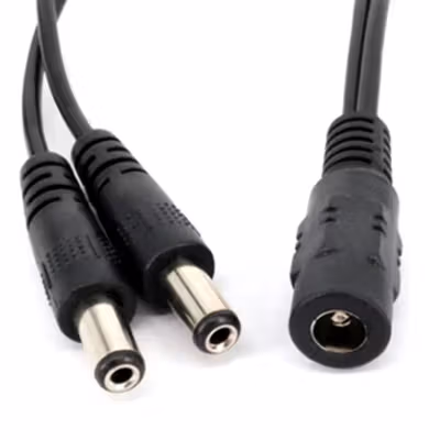 TEYES Kabel Power Adaptor DC Splitter CCTV 5.5x2.1mm Female to Male - TY-30 - Black — gambar 2