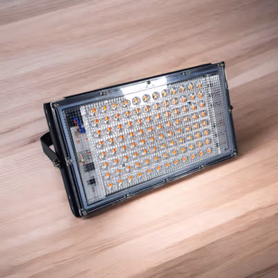 GI Grow Light LED Hidroponik Full Spectrum 2835 SMD 220V 100W IP65 - RO24 - Black — gambar 2