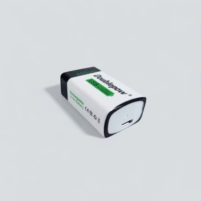 Doublepow Baterai Isi Ulang 9V Rechargeable Li-Ion 650mAh 1 PCS - DP-9V6 - Black White — gambar 2