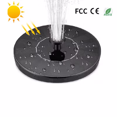 T-Nice Air Mancur Kolam Tenaga Surya Solar Water Fountain - CY-130 - Black — gambar 2