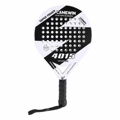 CWIN Raket Padel Teardrop Carbon Glass Fiber 3.8cm Thickness 360g - 4015 - White — gambar 2