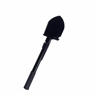 Taffware Sekop Lipat Camping Pacul Portable Kompas Survival 41.5cm - T-3 - Black — gambar 2