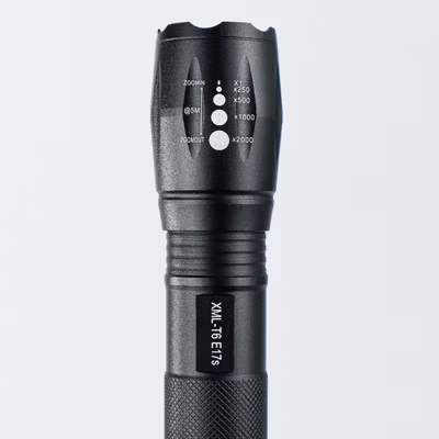 TaffLED Senter LED Cree XM-L T6 Tactical Tail Switch 3800 Lumens - Black — gambar 3